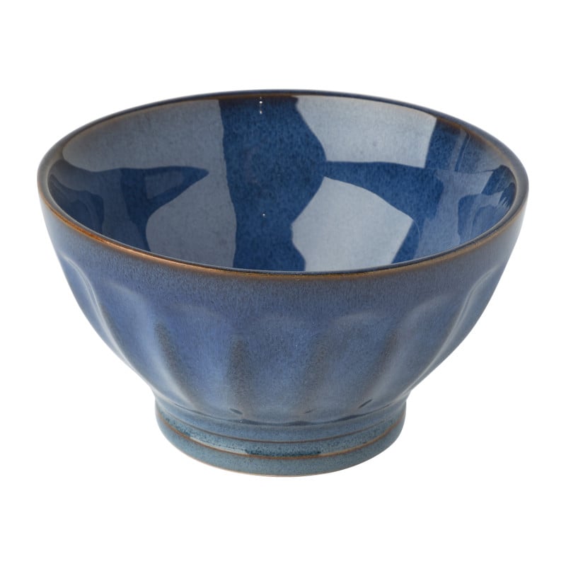Schaal facet - donkerblauw - ⌀13x7.5 cm 