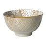 Schaaltje Nori rond - blauw/geel - ø10.5x5.8 cm