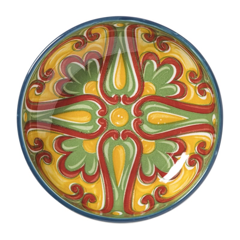 Schaaltje Diaz klein - geel/groen - ø8.7x2.4 cm