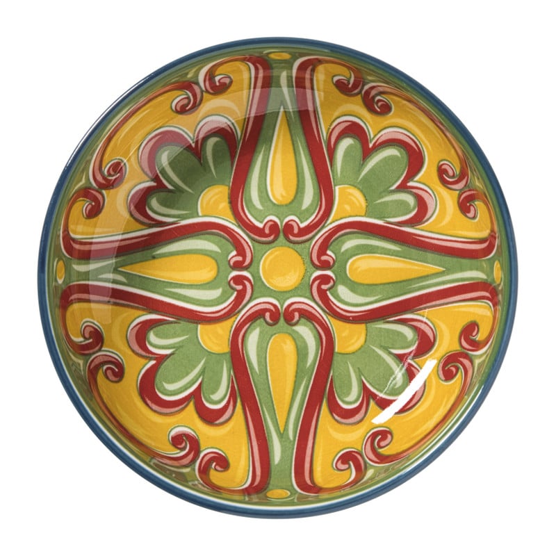 Schaaltje Diaz middel - geel/groen - ø12.2x2.5 cm