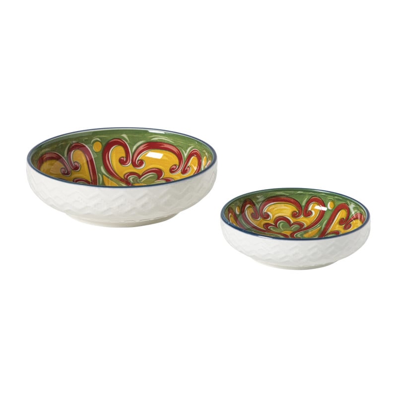 Schaaltje Diaz middel - geel/groen - ø12.2x2.5 cm