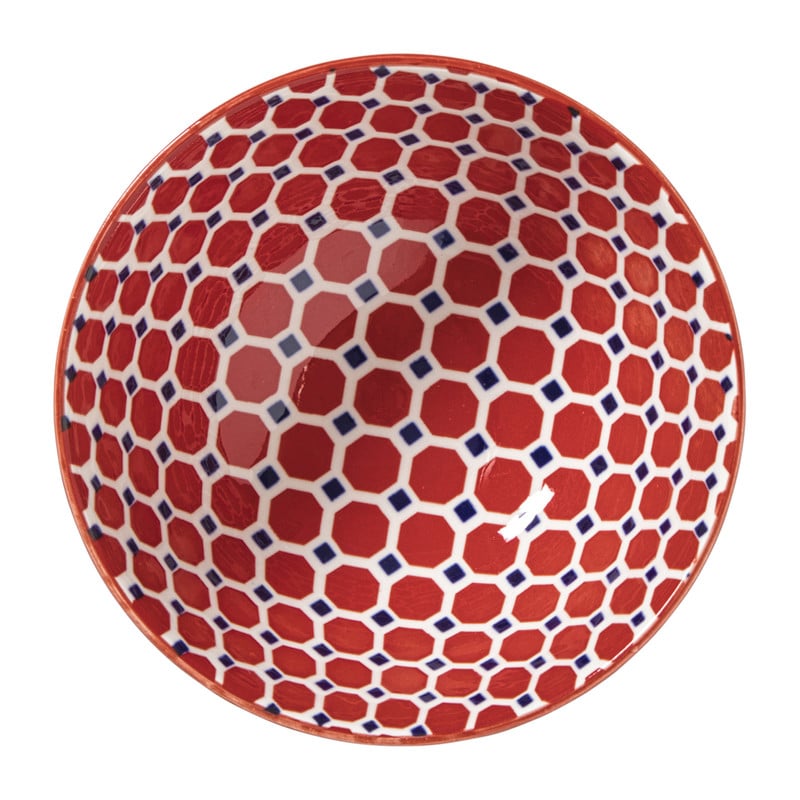 Schaaltje Anne middel - rood/blauw - ø12.3x5.8 cm