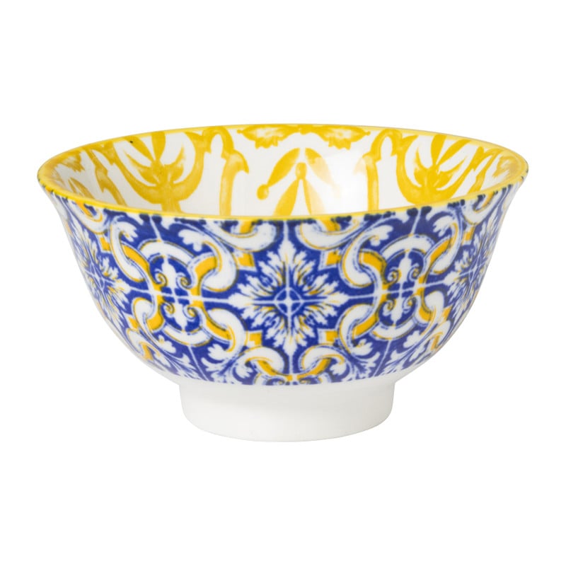 Schaaltje Nour - blauw/geel - ø9.2x4.8 cm