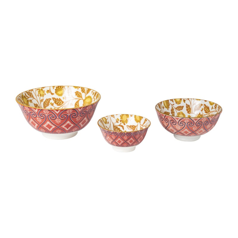 Schaaltje Jona - geel/rood  - ø15.8x7.3 cm