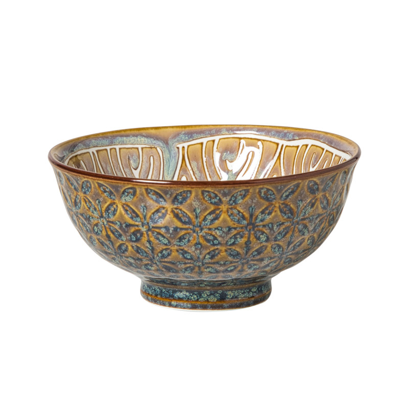 Schaaltje Bruno middel - grijs/blauw - ø12.3x5.8 cm