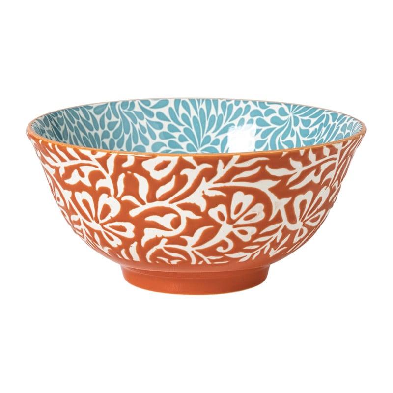 Schaaltje Moana groot - blauw/oranje - ø15.8x7.3 cm