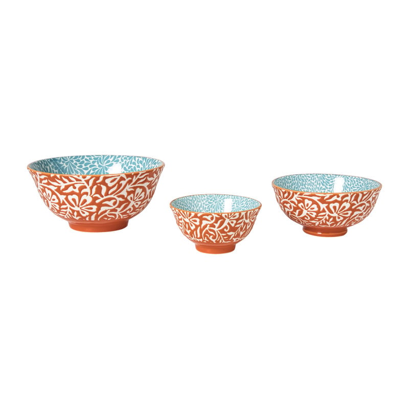 Schaaltje Moana groot - blauw/oranje - ø15.8x7.3 cm