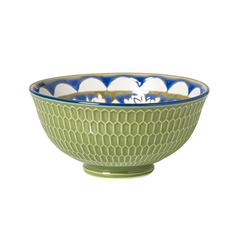 Schaaltje Rene middel - groen/blauw - ø12.3x5.8 cm