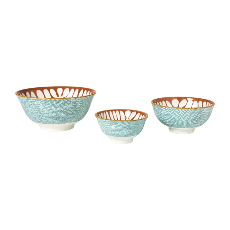 Schaaltje Nane klein - oranje/blauw - ø9.2x4.8 cm