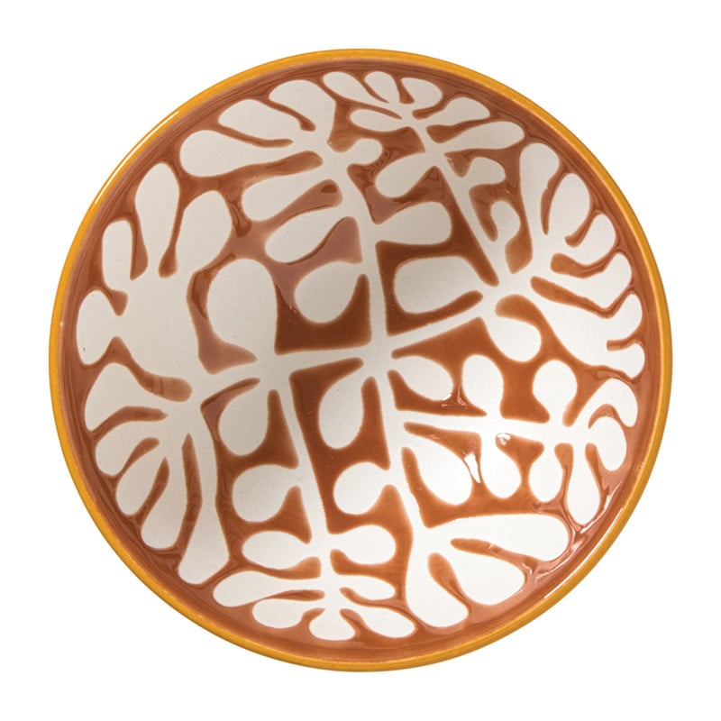 Schaaltje Nane middel - oranje/blauw - ø12.3x5.8 cm
