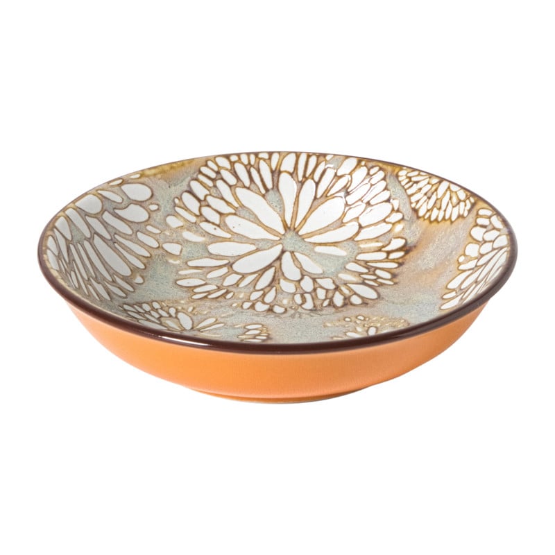 Schoteltje Alise - oranje/groen - ø9.7x2 cm