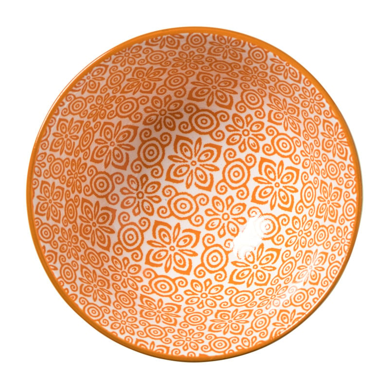 Schaaltje Anke klein - groen/oranje - ø9x4.6 cm