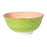Schaaltje Anke groot - groen/oranje - ø15.5x7 cm