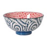 Schaaltje Amily middel - donkerblauw/rood - ø12x5.8 cm