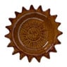 Deco schaaltje zon - bruin - ø18x3.7 cm