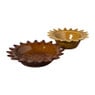 Deco schaaltje zon - bruin - ø18x3.7 cm