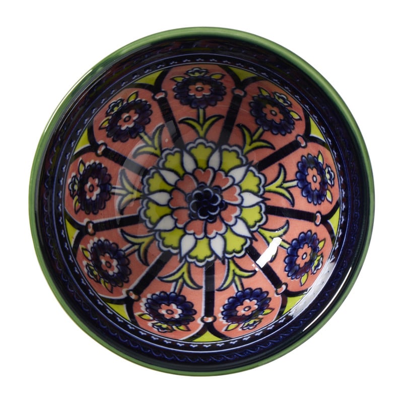 Schaaltje klein Bella - blauw/roze - ø9x4.6 cm
