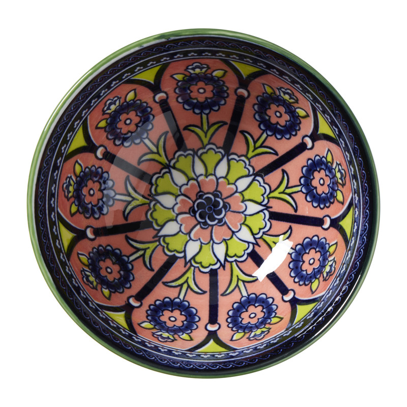 Schaaltje middel Bella - blauw/roze - ø12x5.8 cm