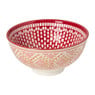 Schaaltje middel Bibi - roze/rood - ø12x5.8 cm
