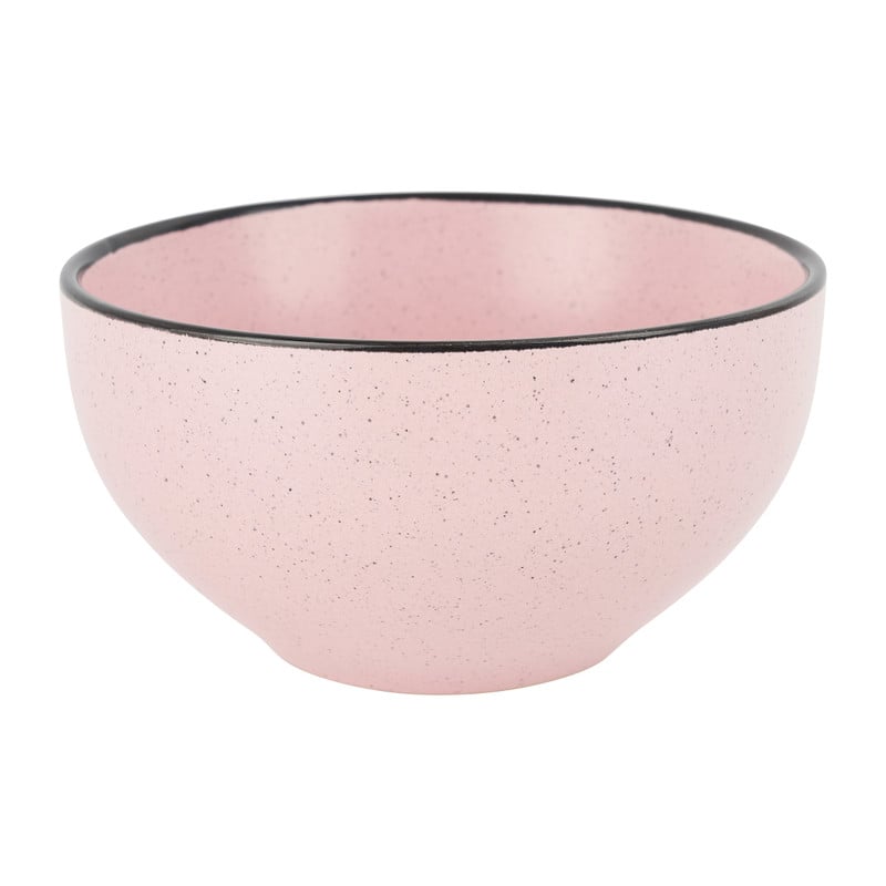 Schaal gespikkeld zwarte rand - diverse kleuren - ø14 cm