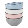 Schaal gespikkeld zwarte rand - diverse kleuren - ø14 cm