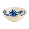 Schaal bloemmotief - wit/blauw - 13.5 cm 