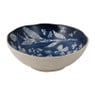 Schaal bloemmotief - blauw - 17.5 cm