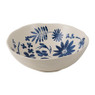 Schaal bloemmotief - blauw - 21.5 cm 