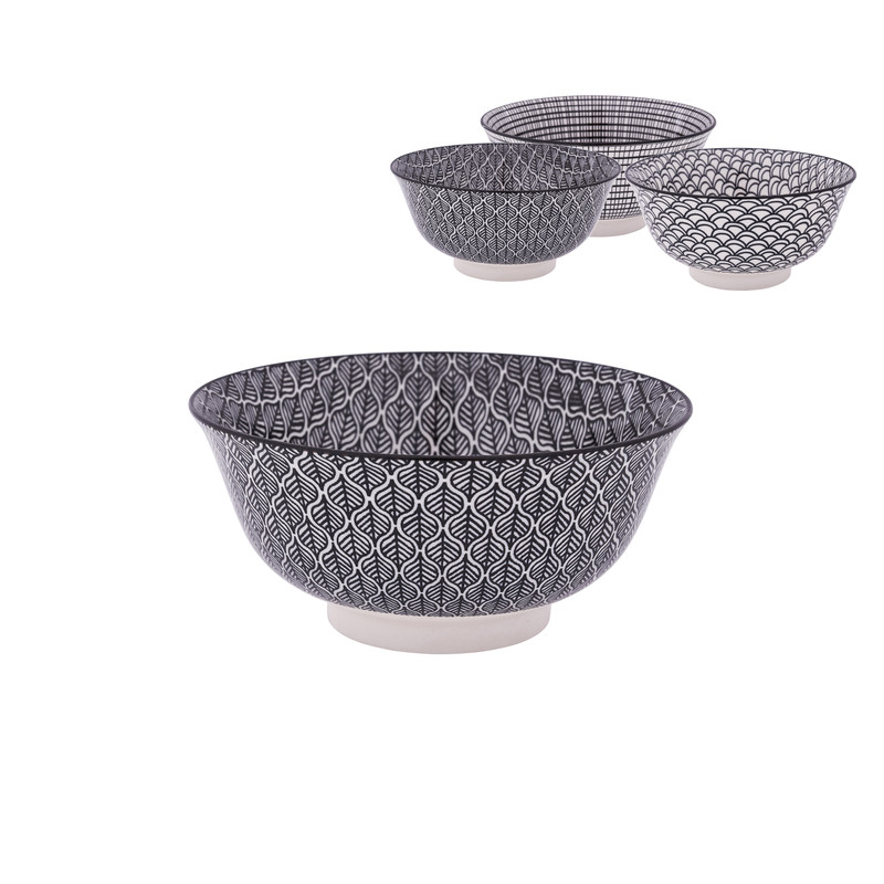 Schaal black print - diverse varianten - ø15 cm 