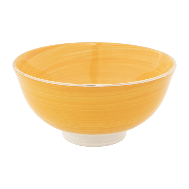 Schaaltje met gouden rand - diverse kleuren - ø12x5 cm