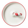Serveerschaal candy cane - wit/rood - ø20x13 cm