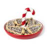 Serveerschaal candy cane - wit/rood - ø20x13 cm
