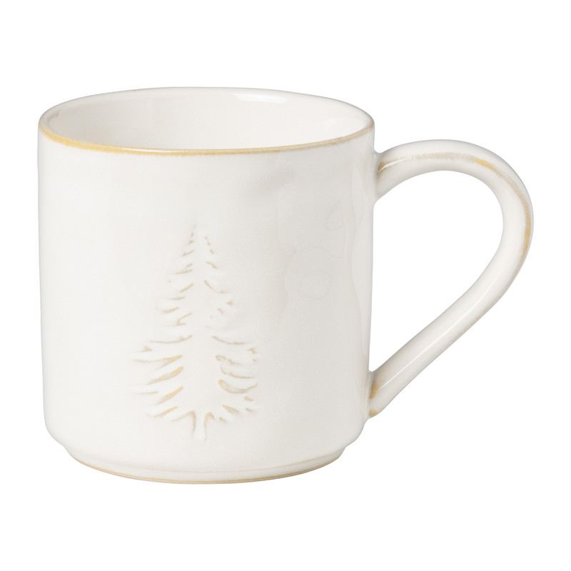Mok kerstboom - wit 