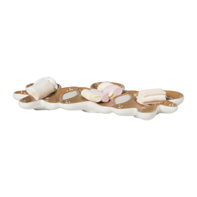 Schaaltje gingerbread - bruin - 14.9x25.8 cm