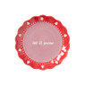 Gebaksbordje Let it Snow - rood/paars - ø18x2 cm