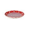 Gebaksbordje Let it Snow - rood/paars - ø18x2 cm