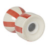 Zoutstrooier - rood/wit - ø5x6.8 cm