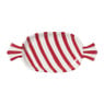Schaal candy cane - wit/rood - 2.8x28x15 cm