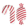 Schaal candy cane - wit/rood - 2.8x28x15 cm