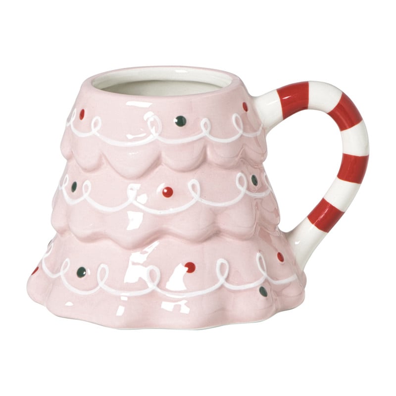Mok kerstboom - roze