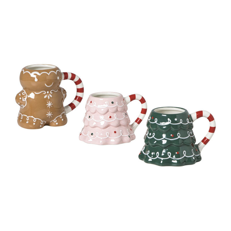 Mok kerstboom - roze