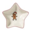 Schaaltje gingerbread - wit/roze - ø8.5x3 cm