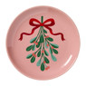 Bordje mistletoe - roze - ø15x1.5 cm