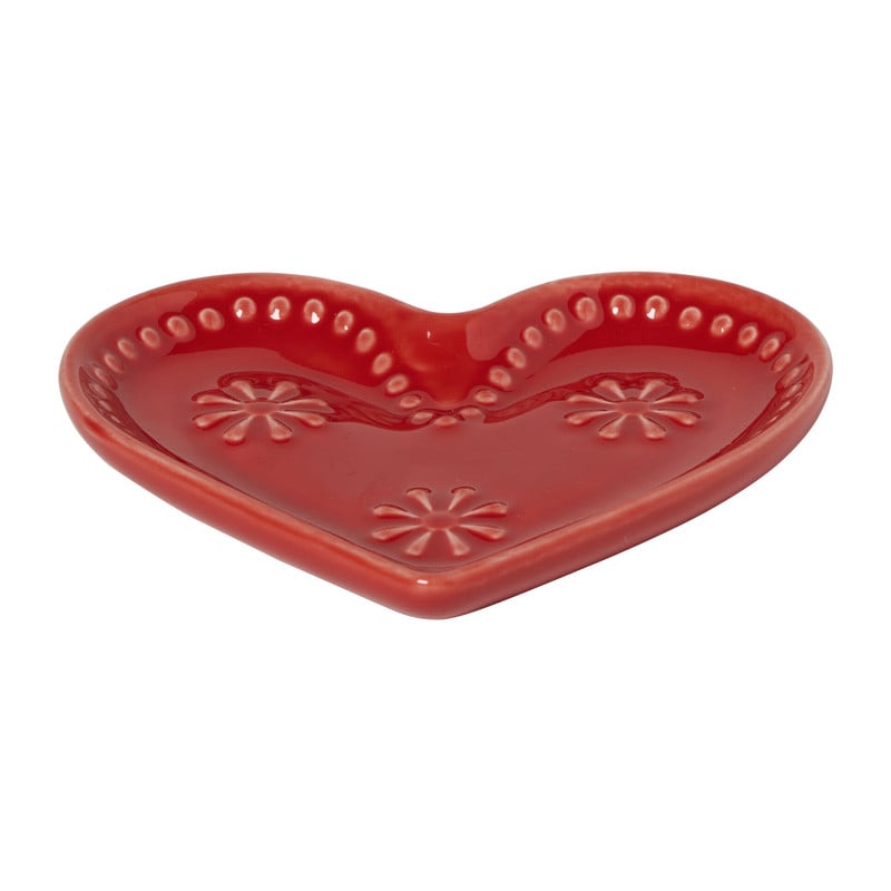 Schaaltje kerstboom/ster/hart - roze - 12x12x1.5 cm