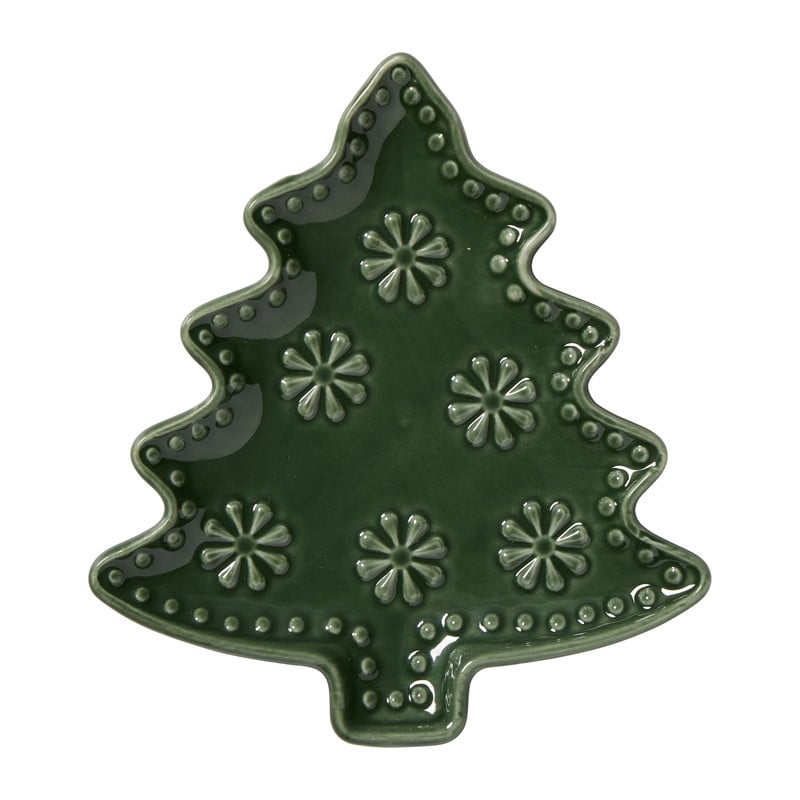 Schaaltje kerstboom/ster/hart - roze - 12x12x1.5 cm