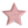 Schaaltje kerstboom/ster/hart - roze - 12x12x1.5 cm