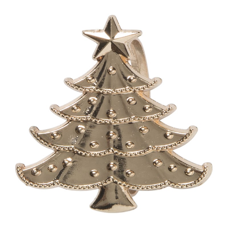 Servetring kerstboom - set van 4 - ø5 cm 