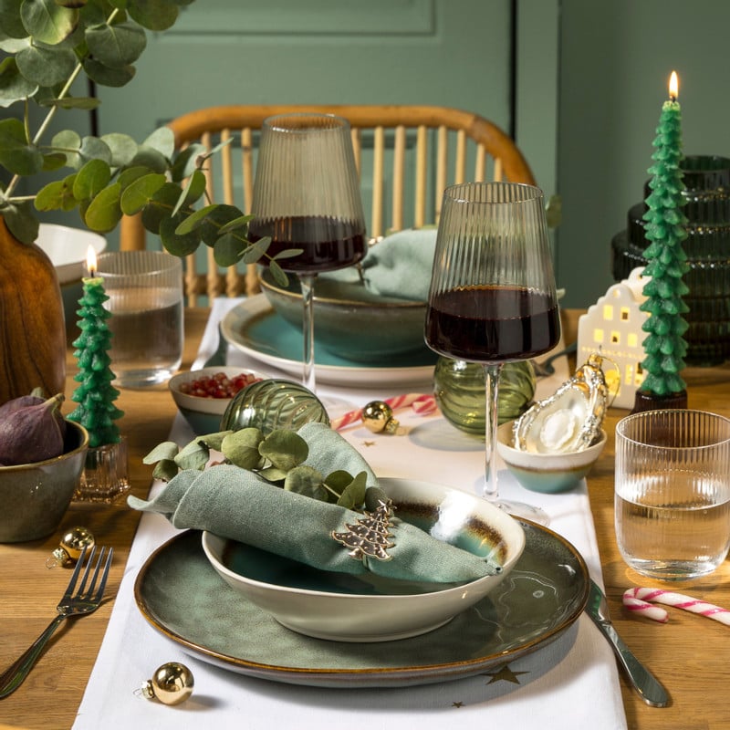 Servetring kerstboom - set van 4 - ø5 cm 
