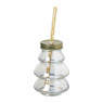 Drinkbeker kerstboom metallic - diverse kleuren - 240 ml