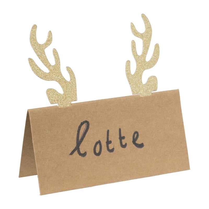 Naamkaartjes rendier - 10x8 cm - set van 10